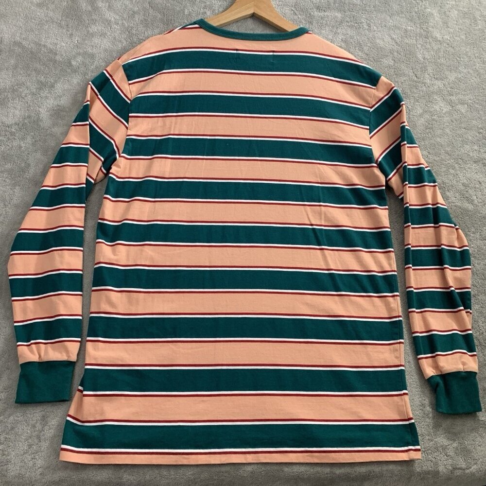 Civil Regime Shirt Mens Large Long Sleeve Crew Neck Pullover Striped Cotton Tee - Picture 7 of 8